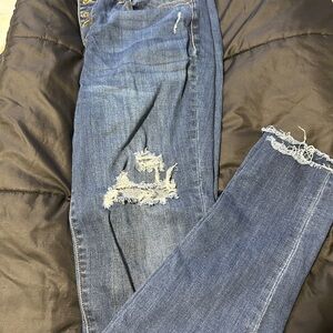 Judy Blue Distressed Skinny Jeans in Blue